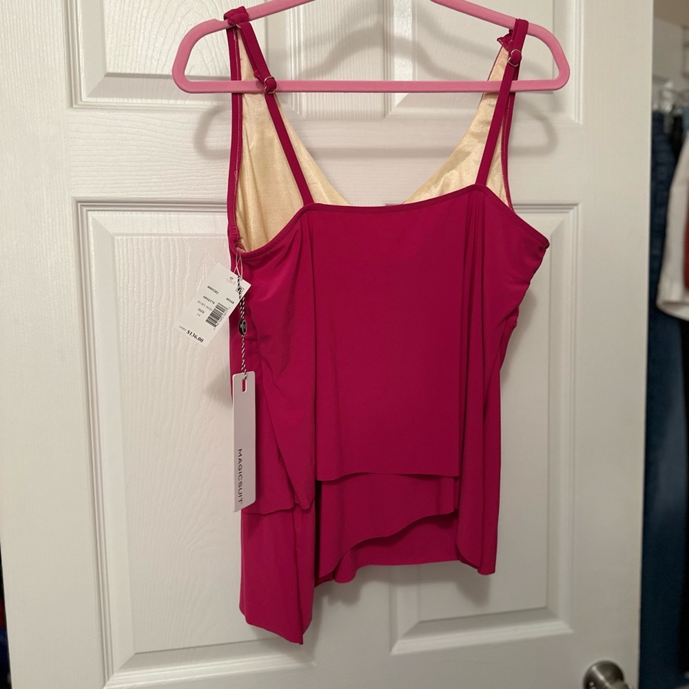 Magicsuit Raspberry Ruffle Tank Top - Picture 2 of 7
